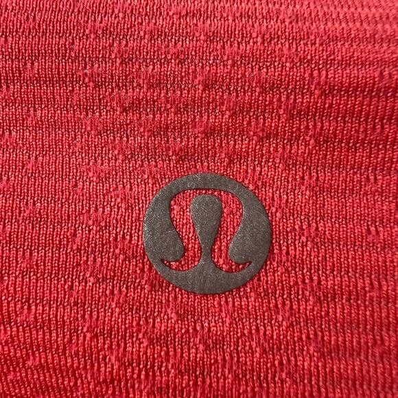 Lululemon Orange Top Stretch Crew Neck Thumb Hole Raglan Sleeve Performance Sz 2 - Picture 8 of 8